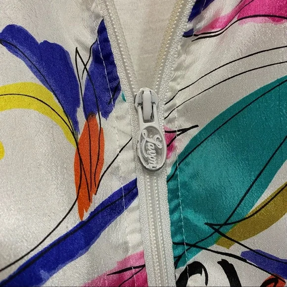 Vintage LAVON Funky Colorful Windbreaker Zip Up Jacket - Picture 4 of 13